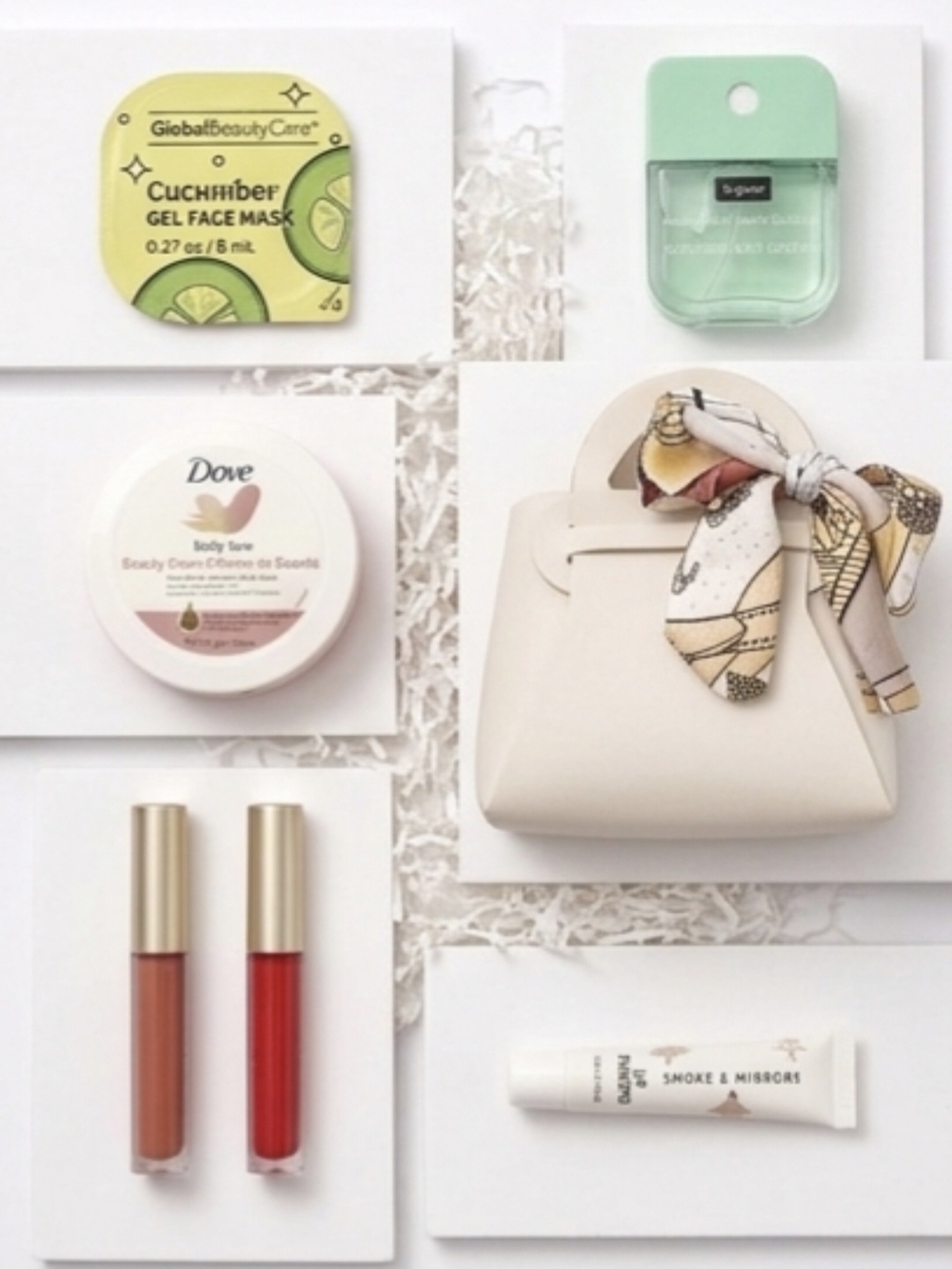 7pc Beauty Set Dove And Cucumber With Mini Leather Bag - Picture 5 of 5